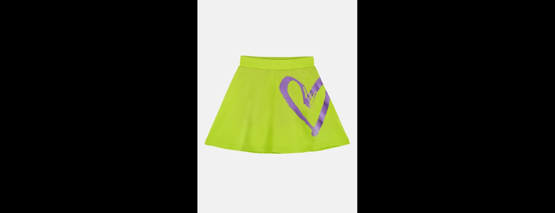 Girls Printed Pure Cotton A-Line Mini Skater Skirt With Inbuilt Shorts