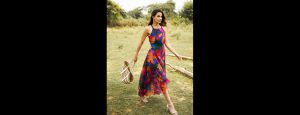 Multi-Color Backless Overlap Asymmetric Dress - Thumbnail