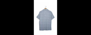 Sky Blue Aztec Print Short Sleeve Shirt - Thumbnail