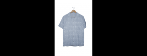 Sky Blue Aztec Print Short Sleeve Shirt - Thumbnail
