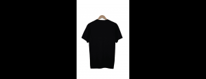 Minimal Floral Embroidered Unisex T-Shirt – Black - Thumbnail