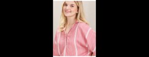 Extended Sleeve Vertical Stripe Top - Thumbnail