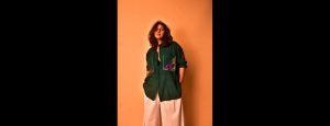 Green Printed Nina Shirt - Thumbnail