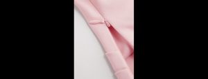 Pink Off Shoulder Ruched Zipper Crop Top - Thumbnail
