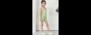 Girls Printed Top with Shorts - Thumbnail